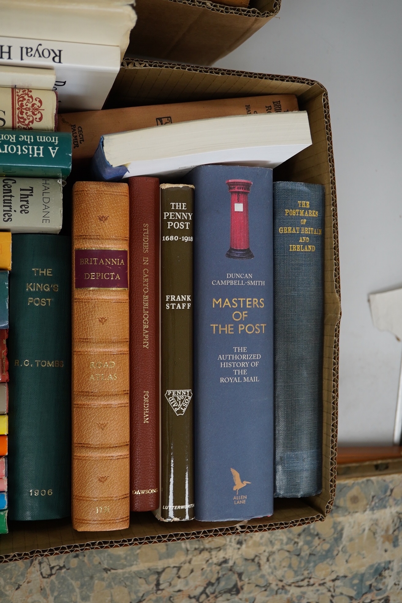 Beale, Philip - A History of the Post in England from the Romans to the Stuarts. illus.; publisher's cloth and d/wrapper. 1998; Campbell-Smith, Duncan - Masters of the Post: the authorized history of the Royal Mail. num.